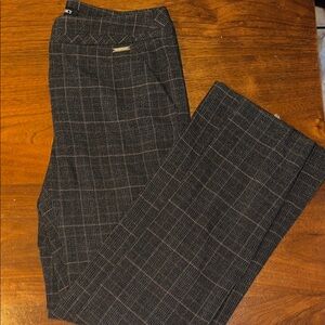 Ellen Tracy Dark Checkered Trousers